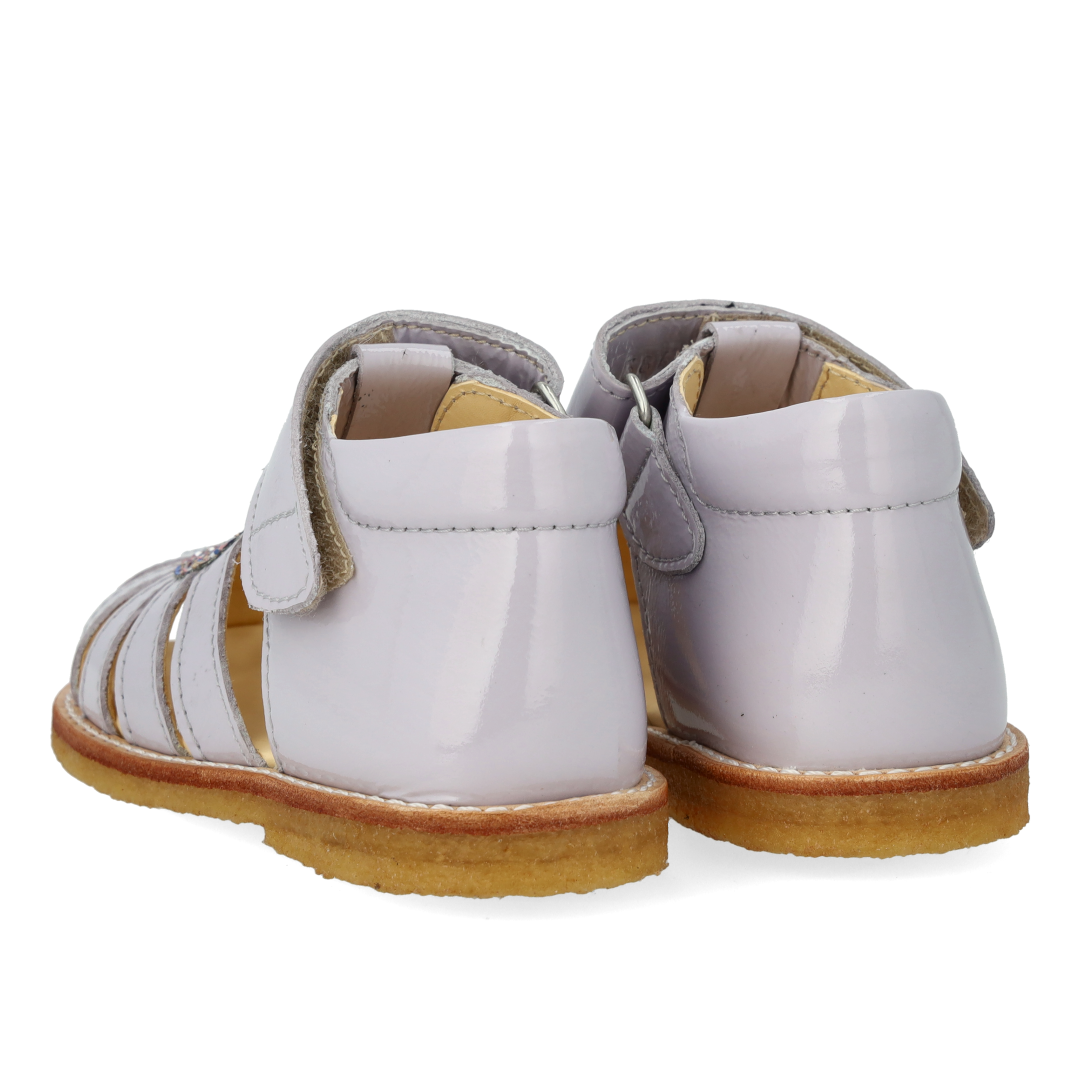 Hjertesandal med glitter og velcrolukning