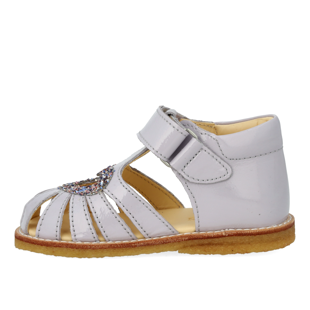 Hjertesandal med glitter og velcrolukning