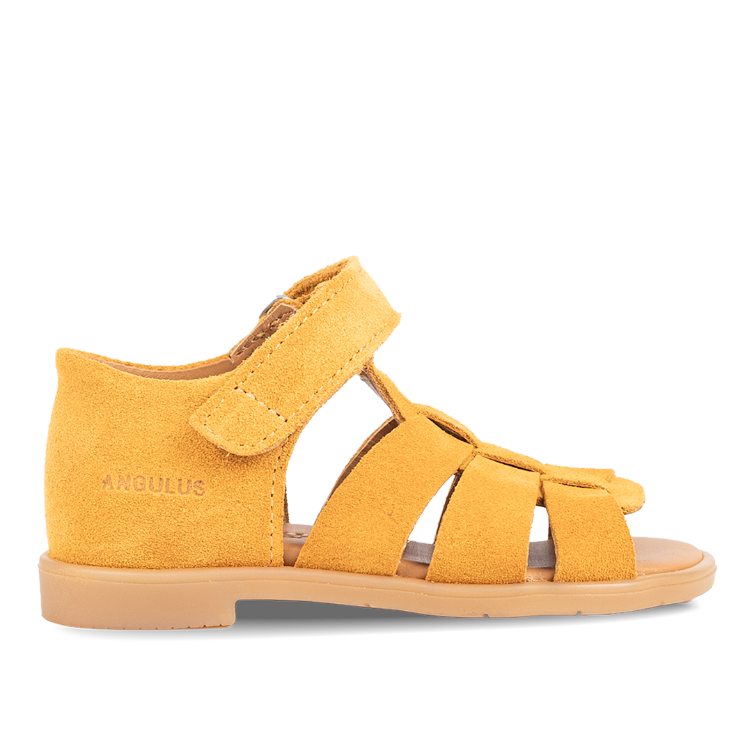 Begynder sandal med åben tå og velcrolukning