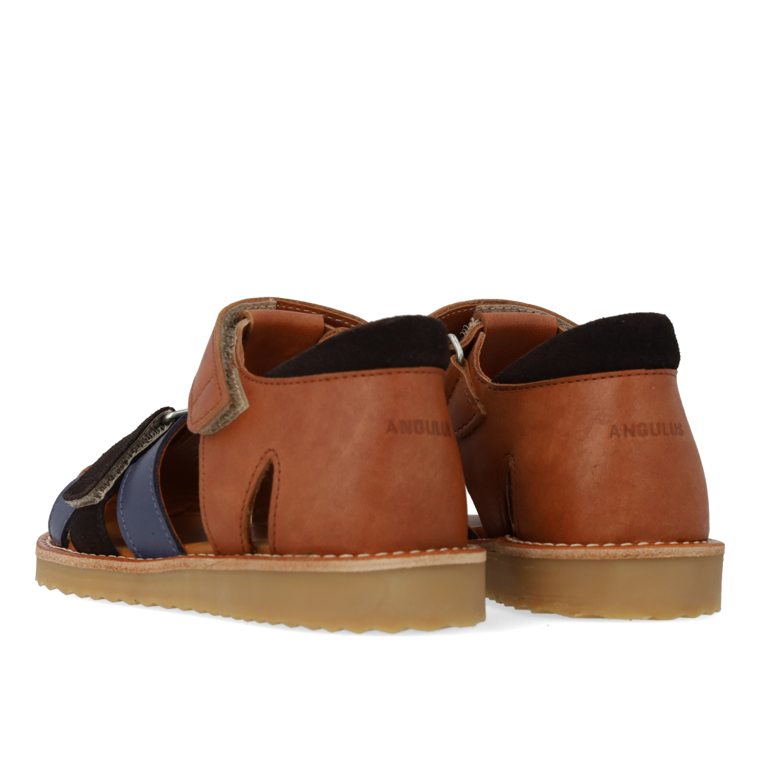 Colour block lædersandal