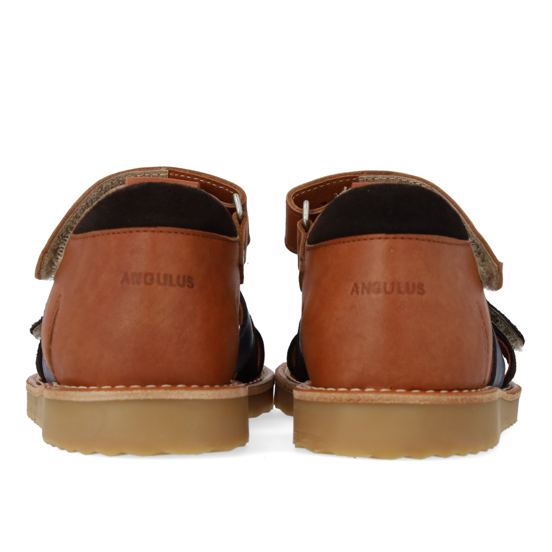 Colour block lædersandal