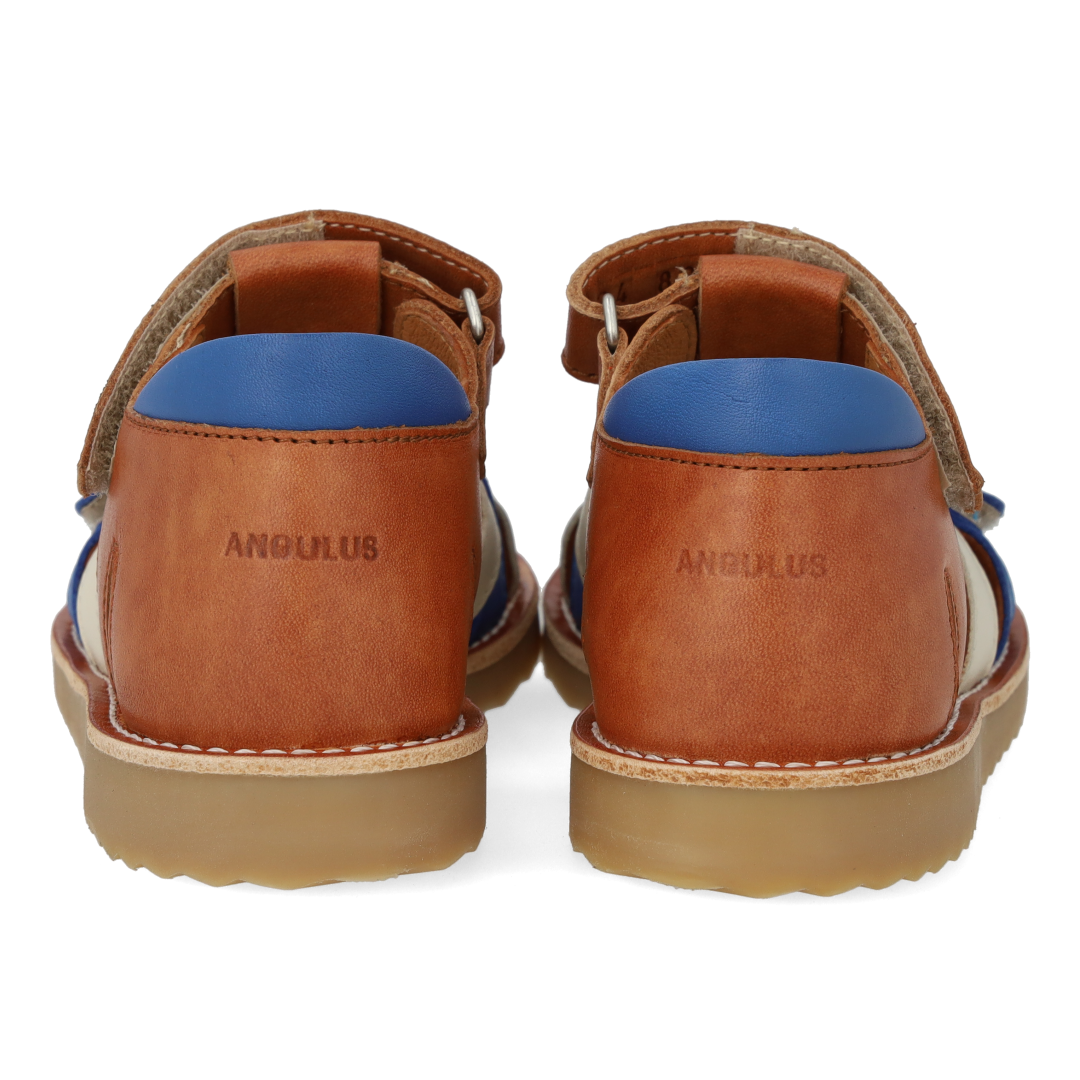 Colour block lædersandal
