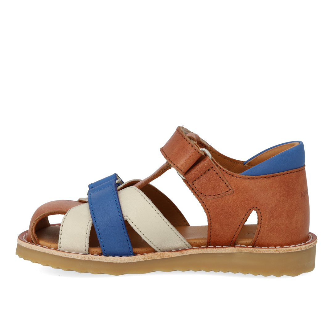 Colour block lædersandal