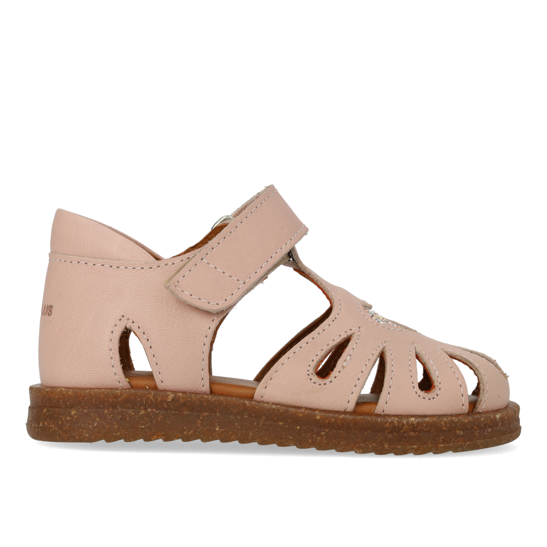 Begynder sandal med funklende glitterhjerte