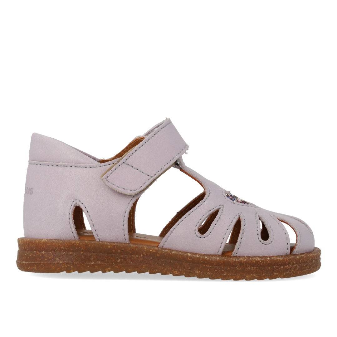 Begynder sandal med funklende glitterhjerte