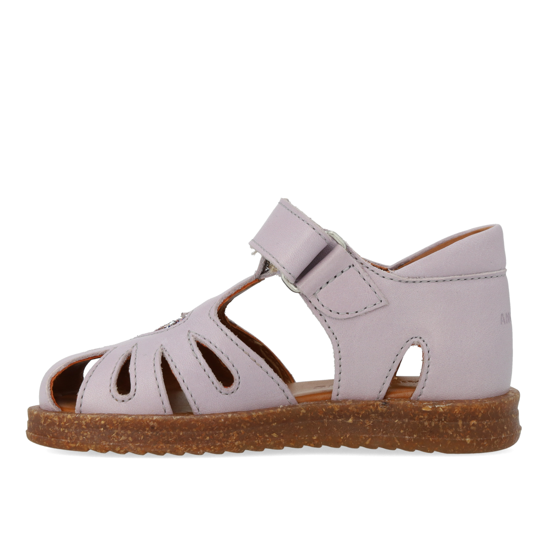 Begynder sandal med funklende glitterhjerte