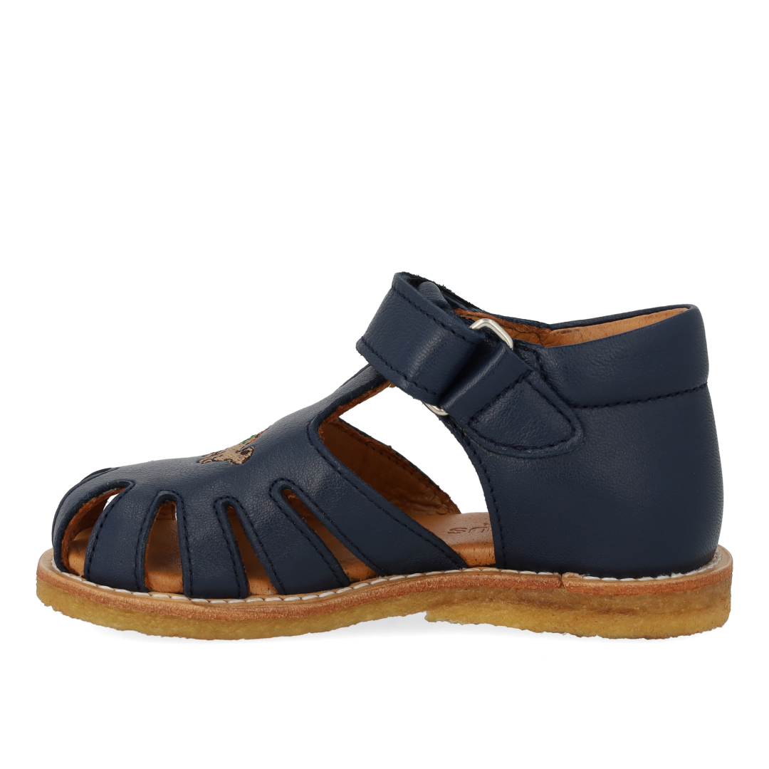 Sandal med dinobroderi og lukket tå