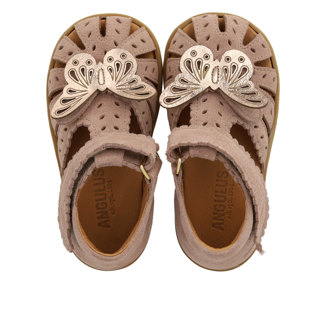 Sandal med sommerfugl og dobbelt velcro