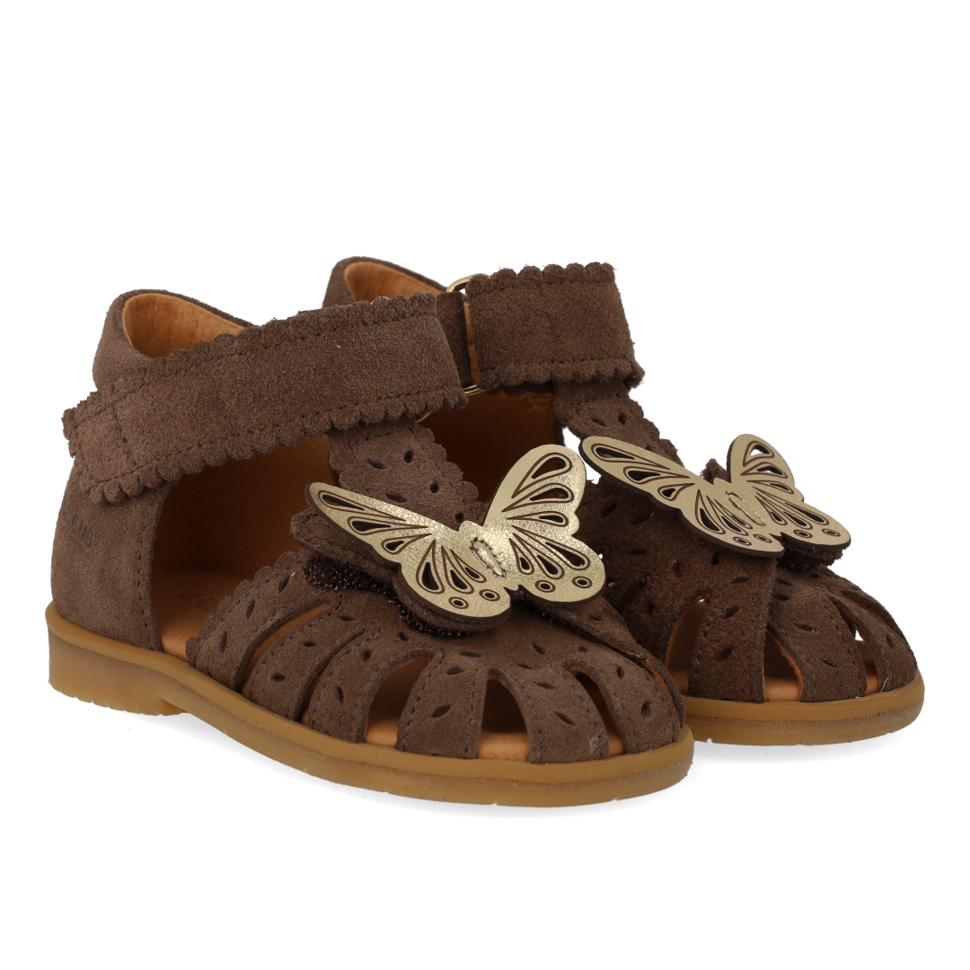 Sandal med sommerfugl og dobbelt velcro