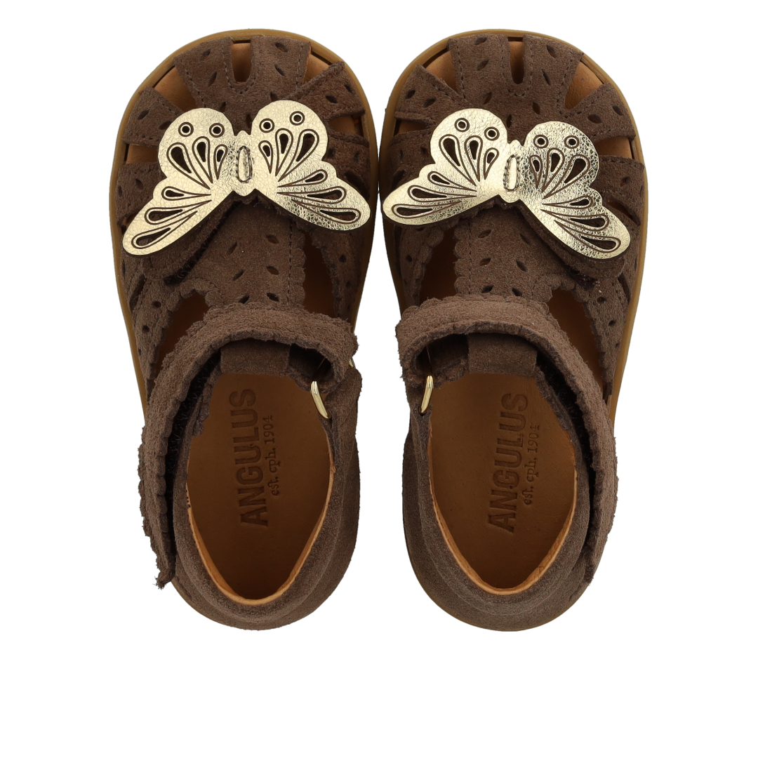 Sandal med sommerfugl og dobbelt velcro