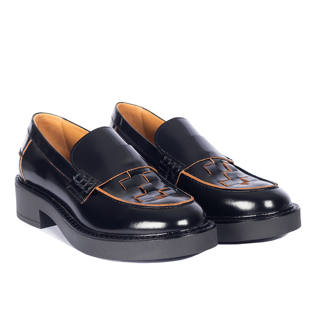 Loafer med fletdetalje