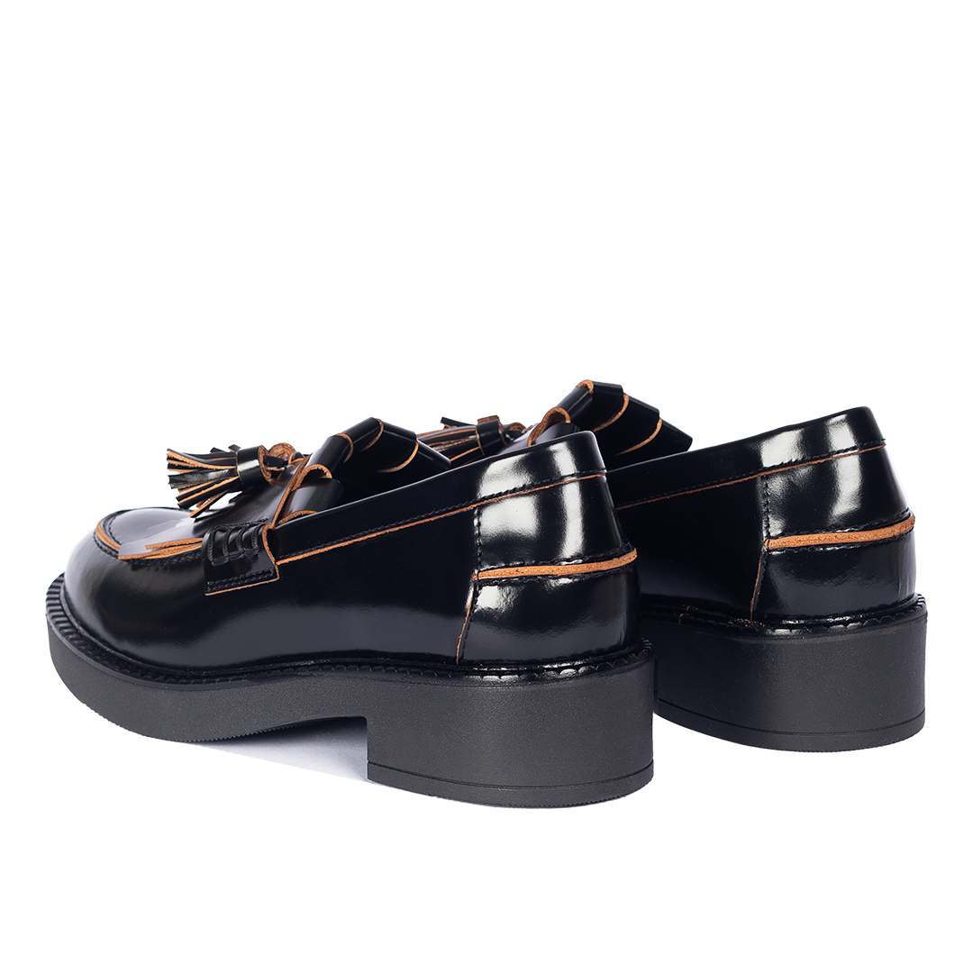 Chunky Penny loafer med frynser og kvastdetalje