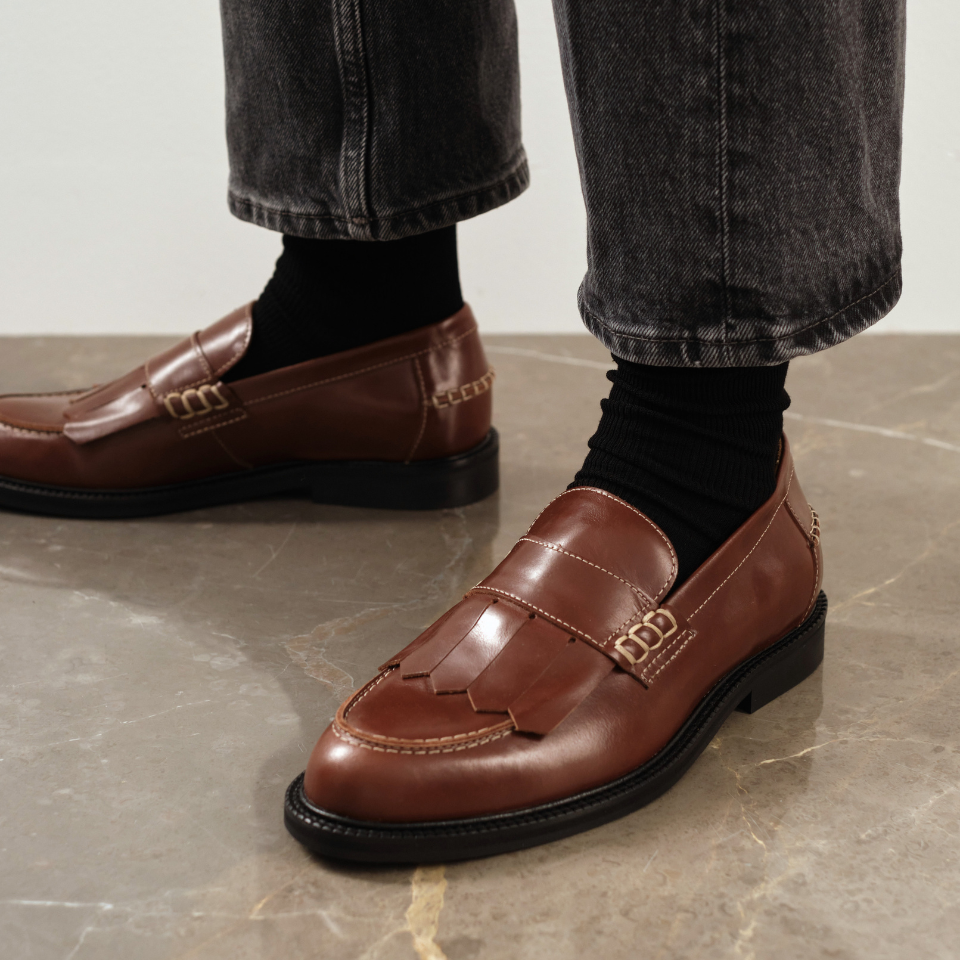 Klassisk Penny loafer med frynser