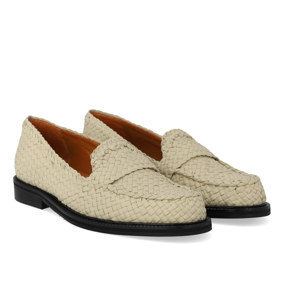 Håndflettet penny loafer