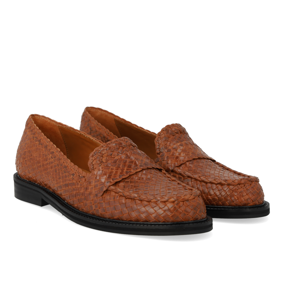 Håndflettet penny loafer