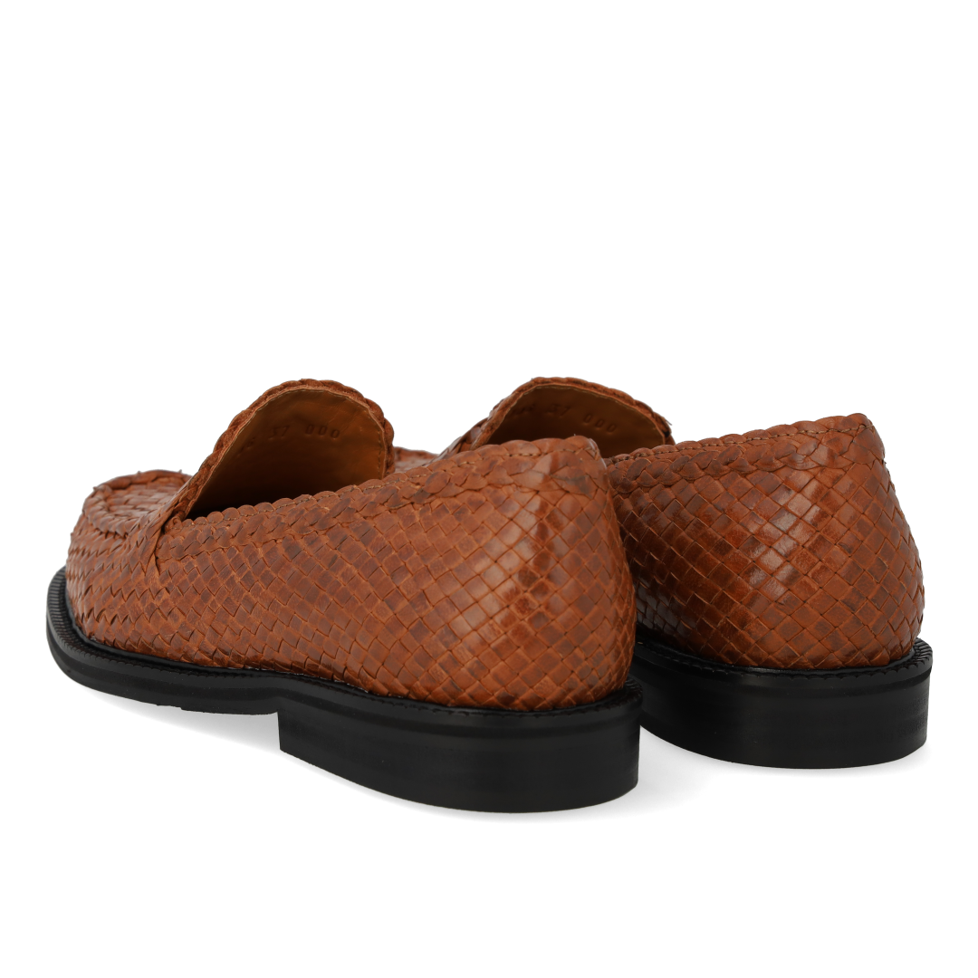 Håndflettet penny loafer