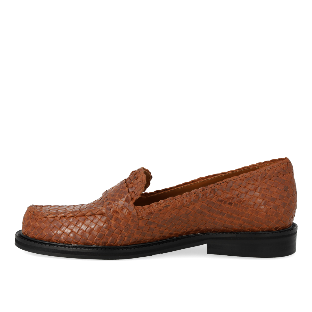 Håndflettet penny loafer