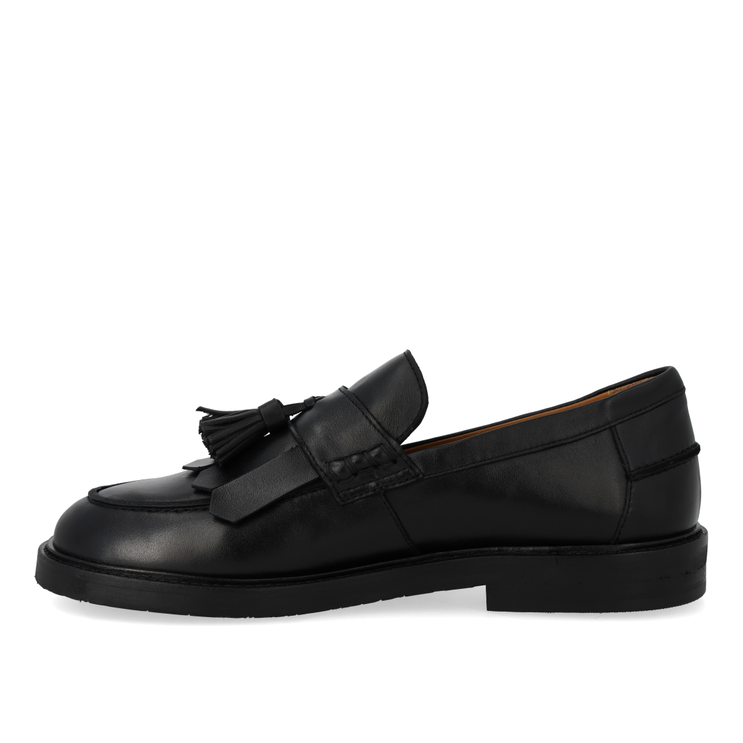 Bred loafer med frynser og kvastdetalje