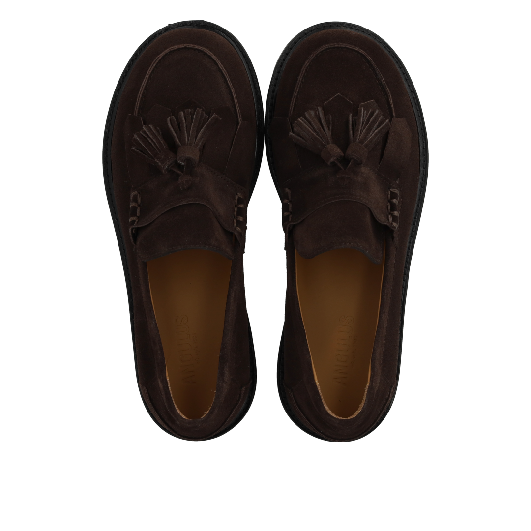 Bred loafer med frynser og kvastdetalje