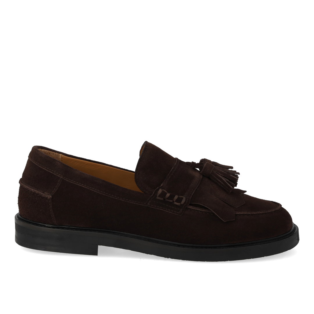 Bred loafer med frynser og kvastdetalje