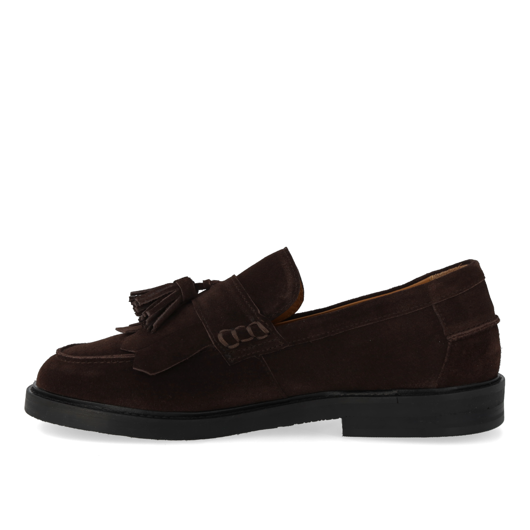 Bred loafer med frynser og kvastdetalje
