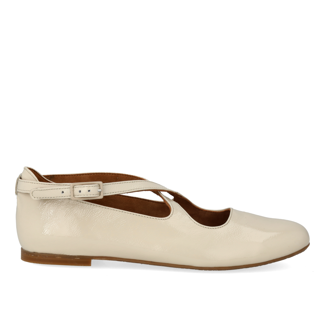 Mary Jane ballerina med krydsdetalje