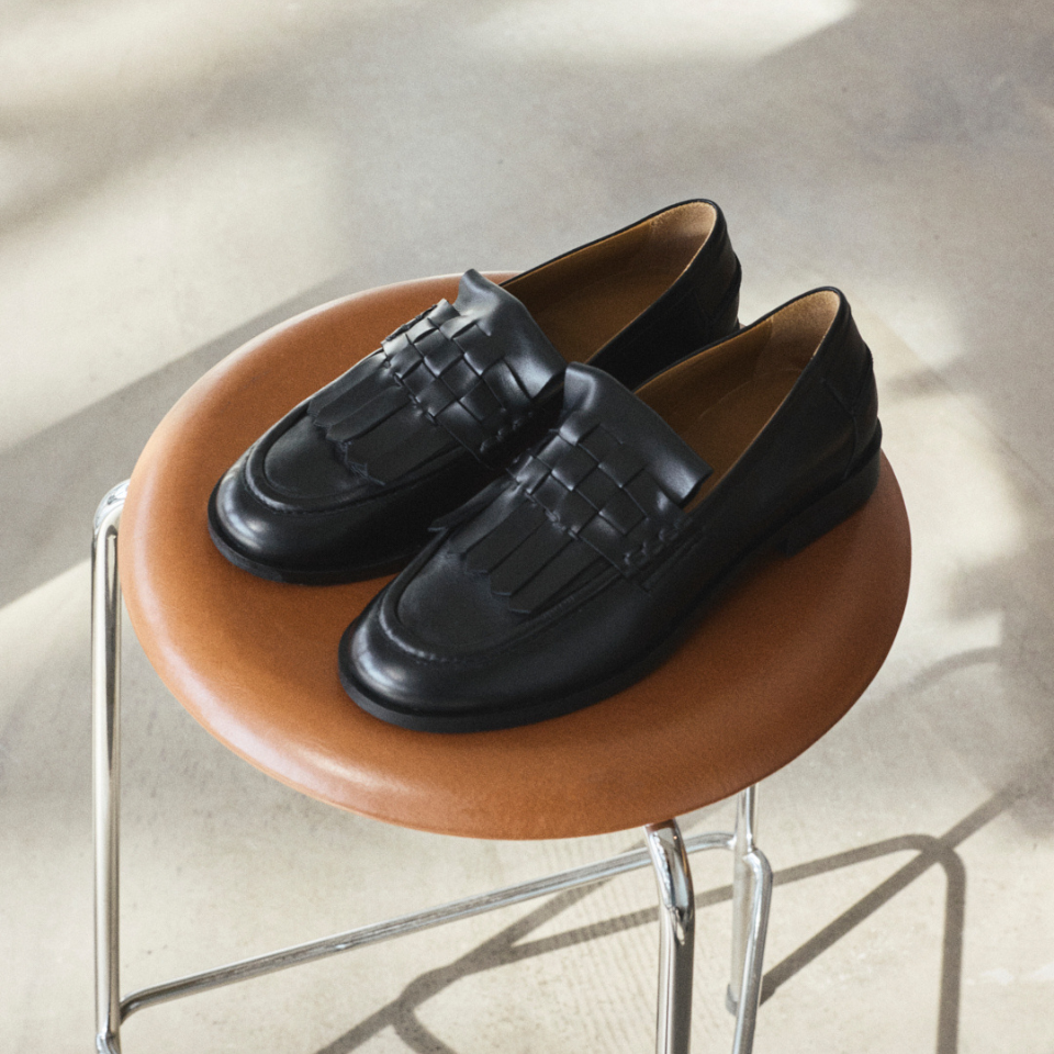 Loafer med fletdetalje