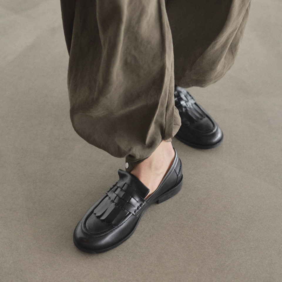 Loafer med fletdetalje