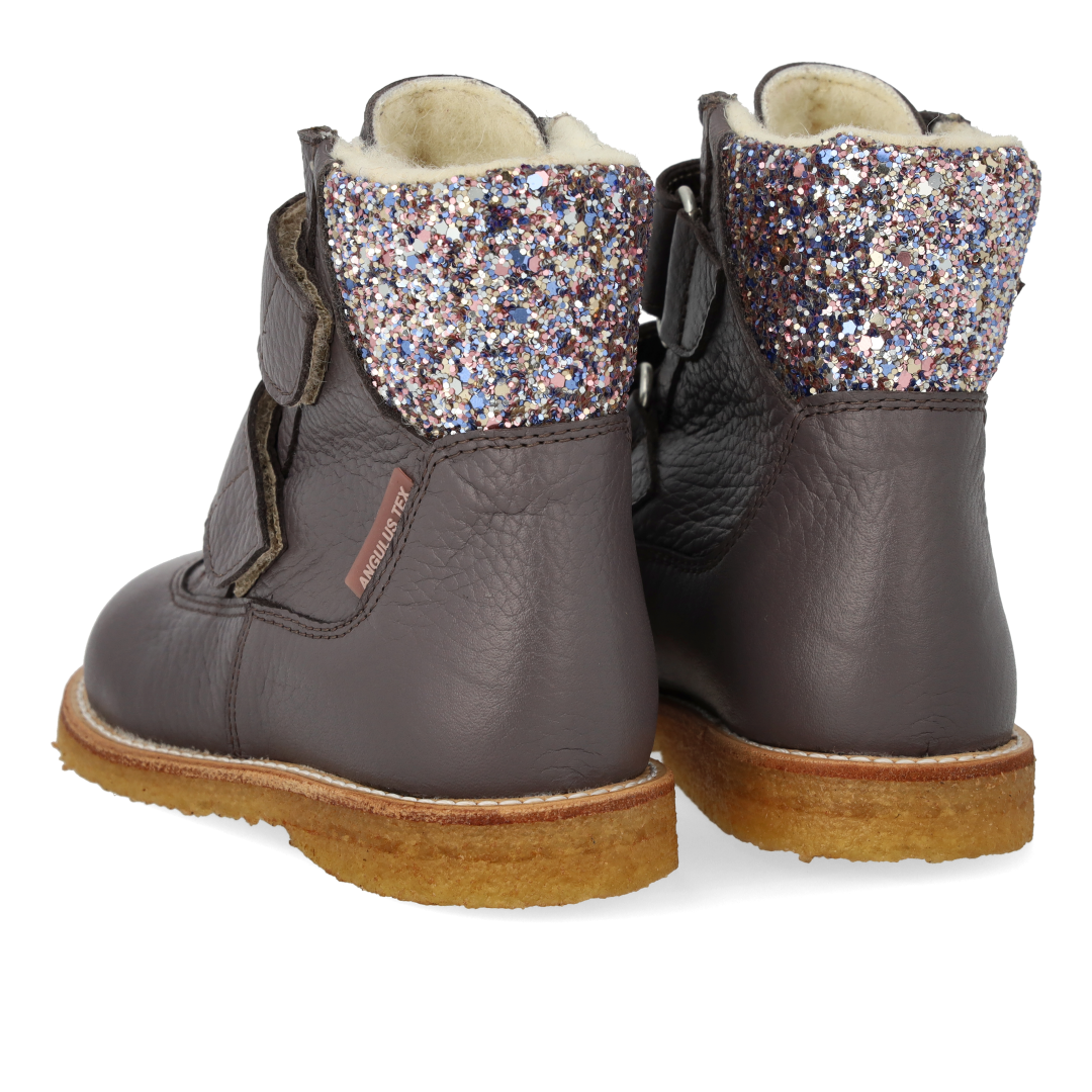 TEX-Støvle med glitter og velcro