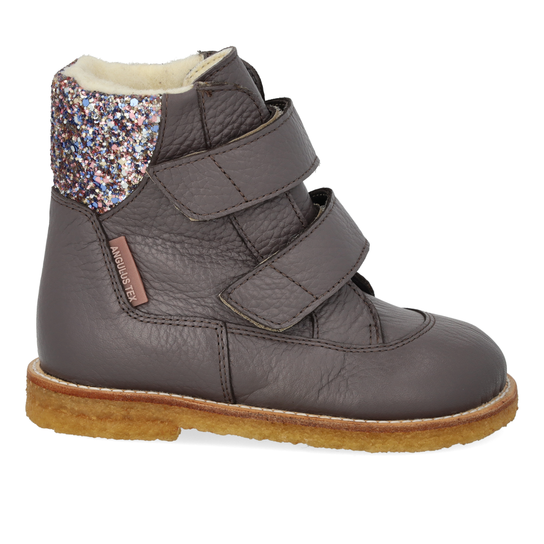 TEX-Støvle med glitter og velcro
