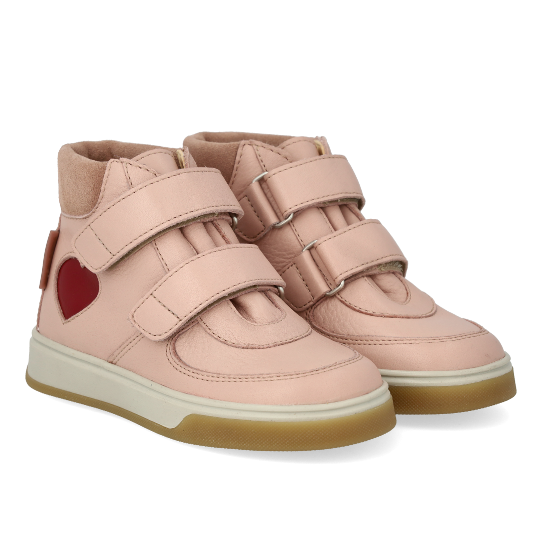 High-top TEX-sneaker med hjerte i lak