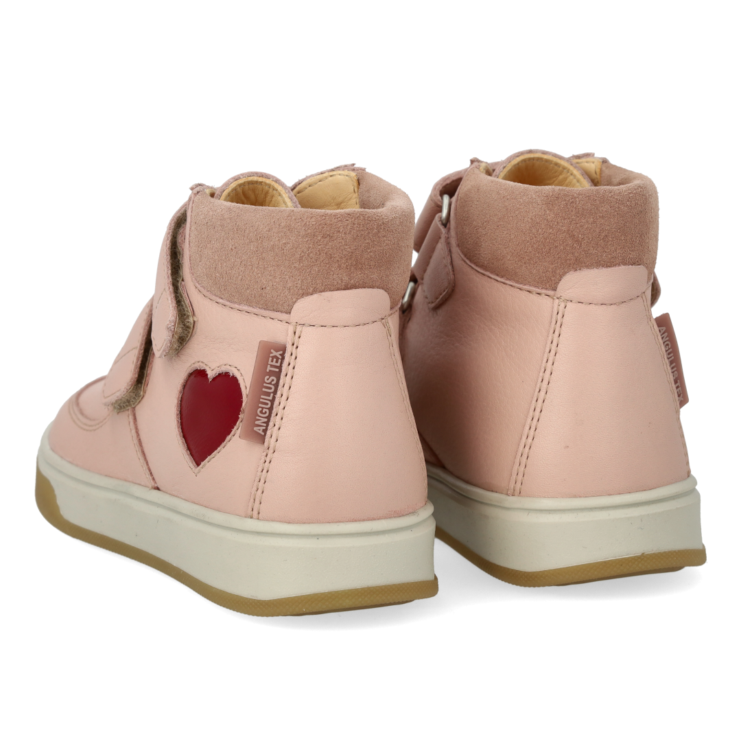High-top TEX-sneaker med hjerte i lak