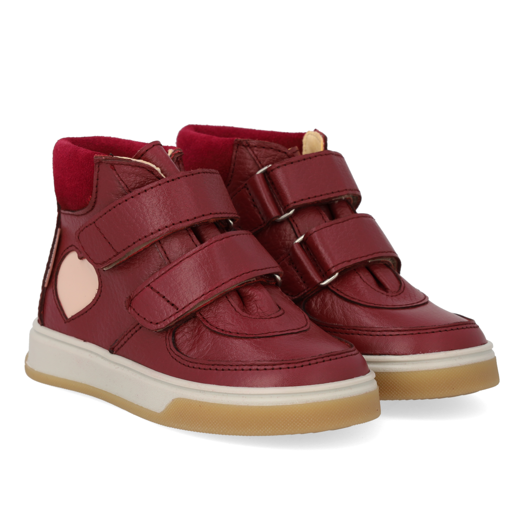 High-top TEX-sneaker med hjerte i lak