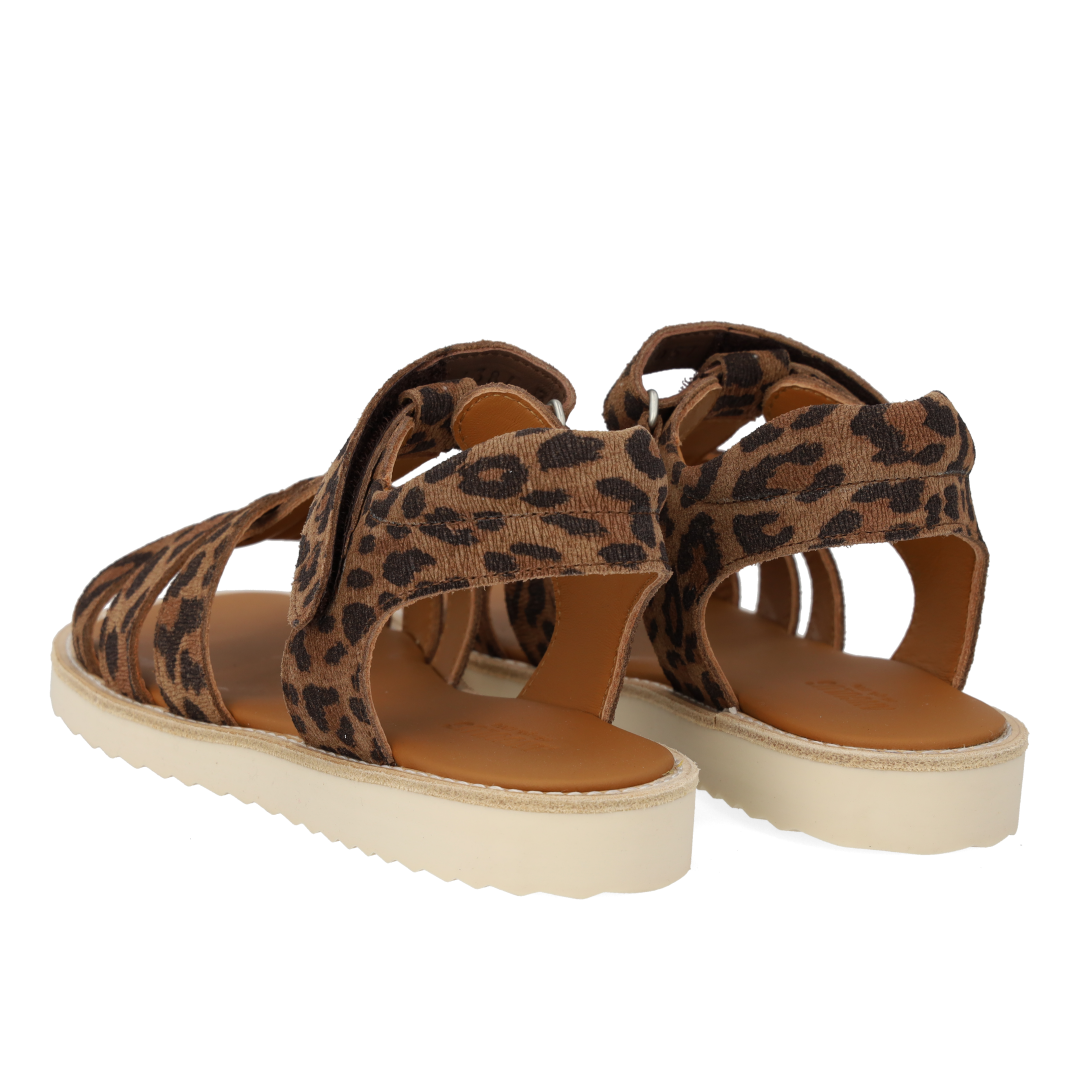 Sandal med T-rem og velcrolukning