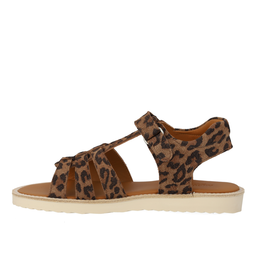 Sandal med T-rem og velcrolukning