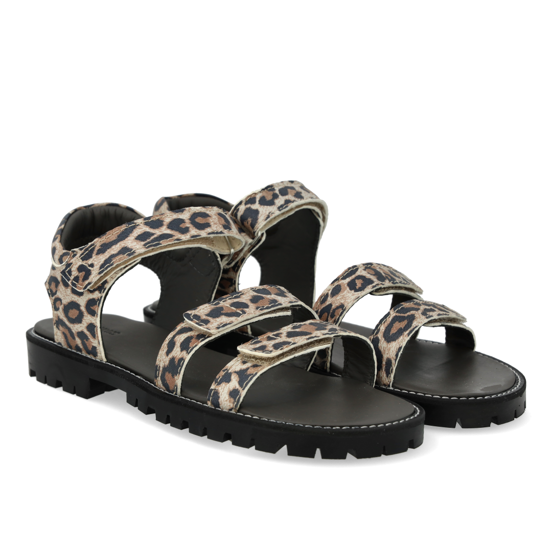 Sandal med tredobbelt velcro