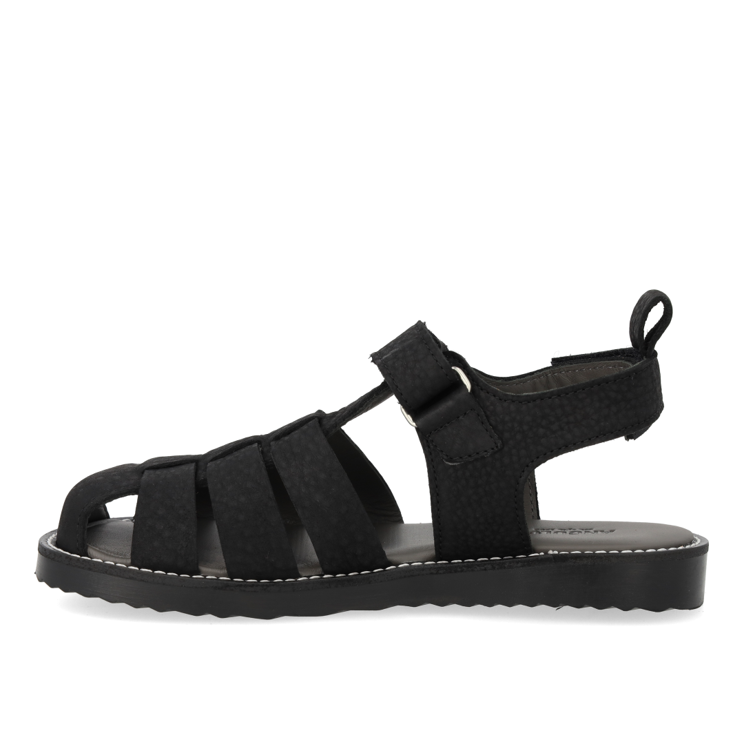 Sandal med lukket tå og dobbelt velcro