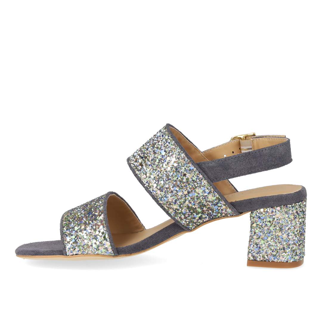 Remsandal i funklende glitter