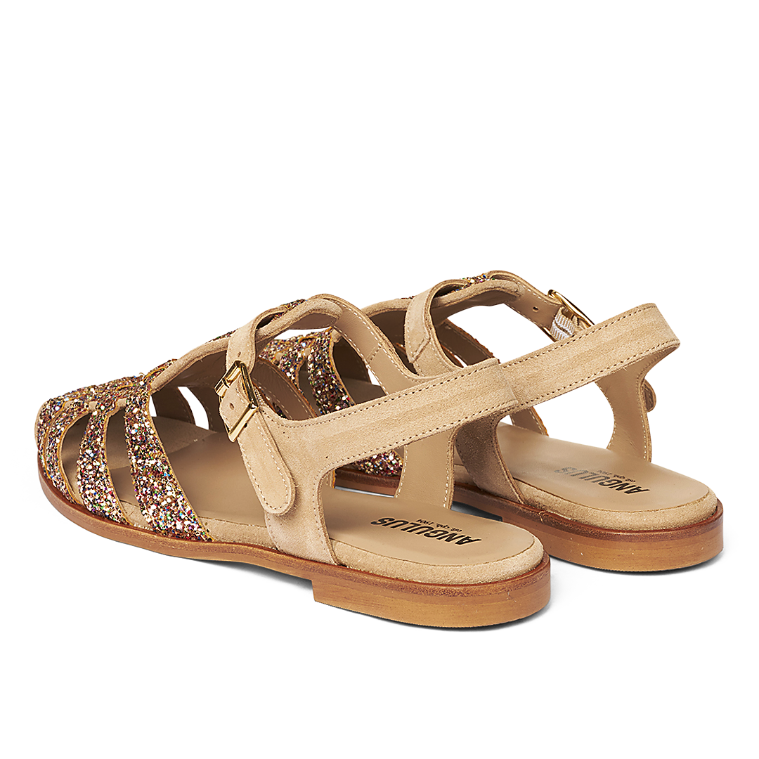 Klassisk Fisherman’s sandal med funklende glitter