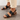 håndflettet sandal med blokhæl