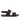 Angulus Sandal med funklende sort glitter