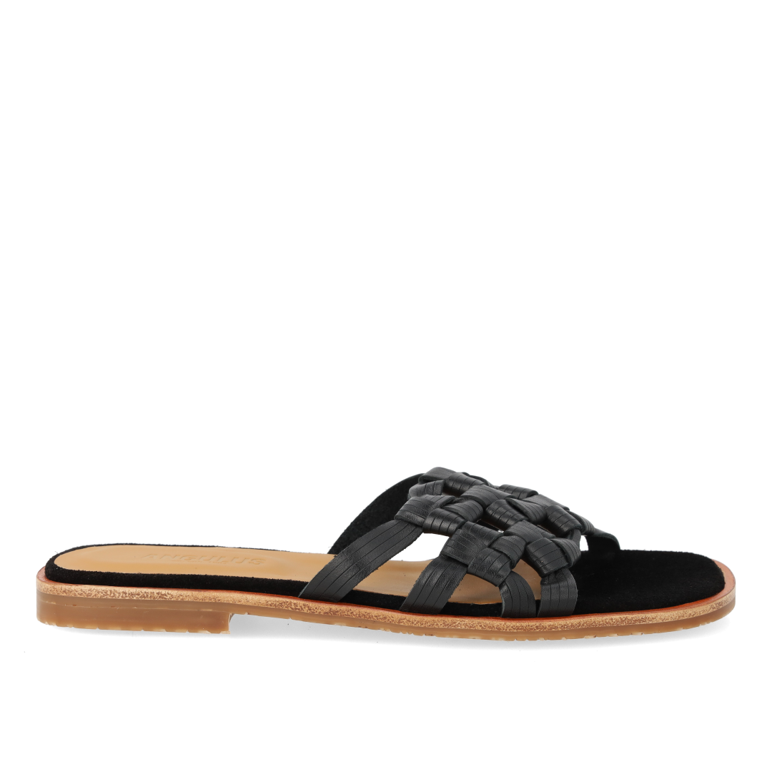Slip-on sandal med fletdetalje