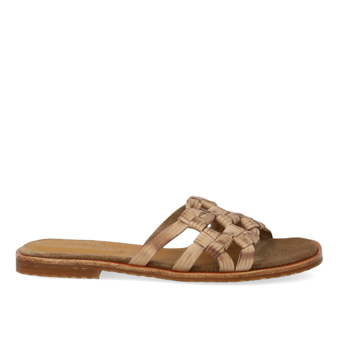 Slip-on sandal med fletdetalje