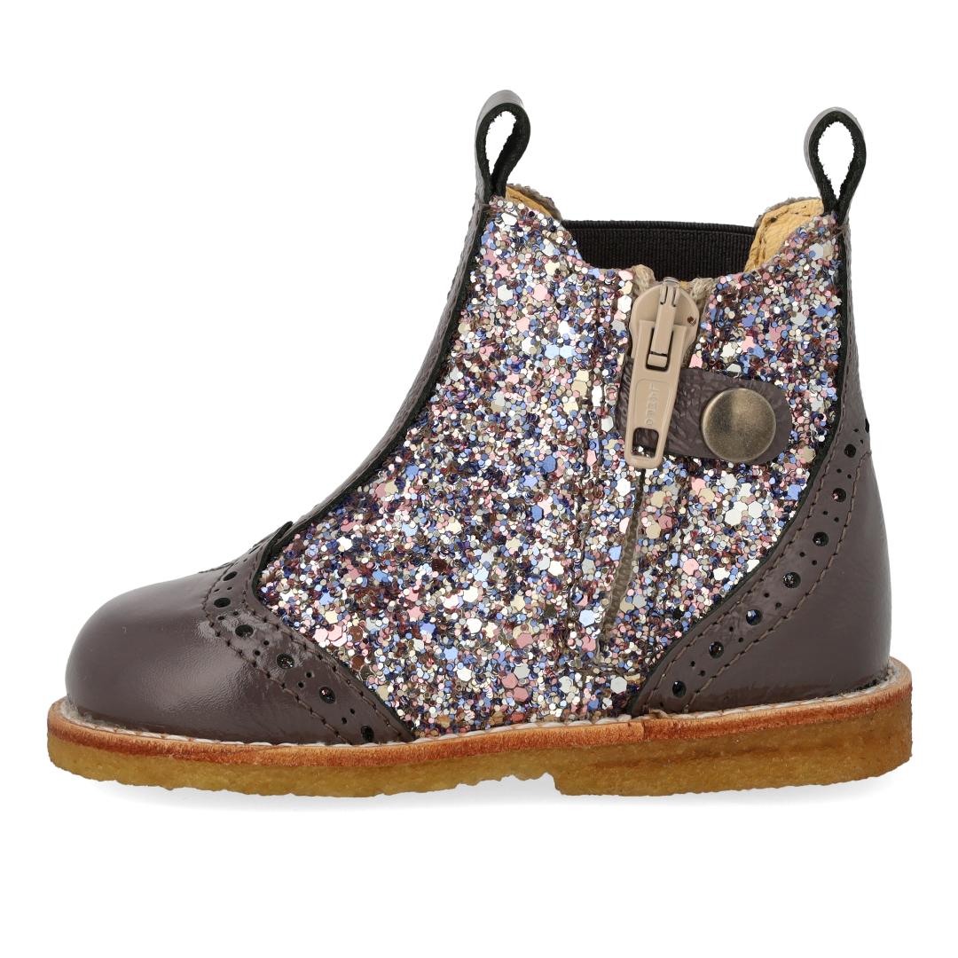 Klassisk Chelsea støvle med funklende glitter