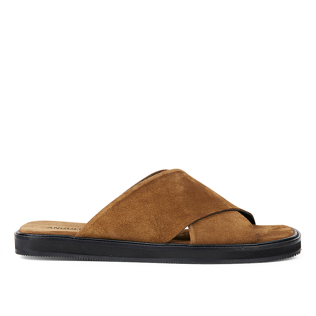 Slip-on kryds lædersandal