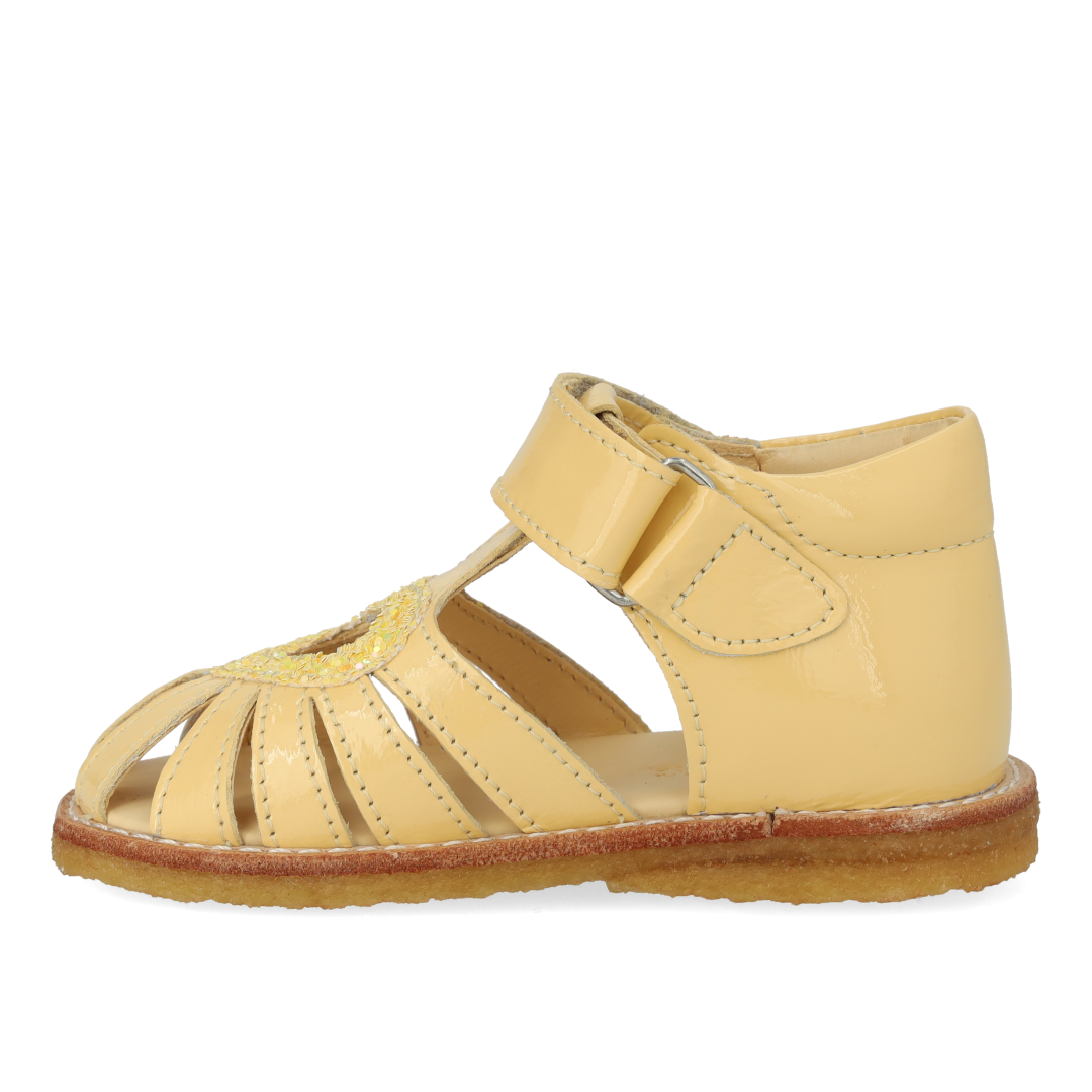 Hjertesandal med glitter og velcrolukning