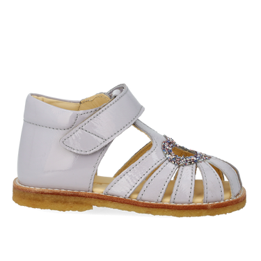 Hjertesandal med glitter og velcrolukning