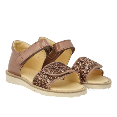 Laksandal med funklende glitterdetalje