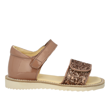 Laksandal med funklende glitterdetalje