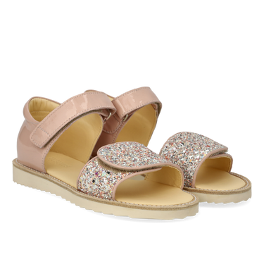 Laksandal med funklende glitterdetalje